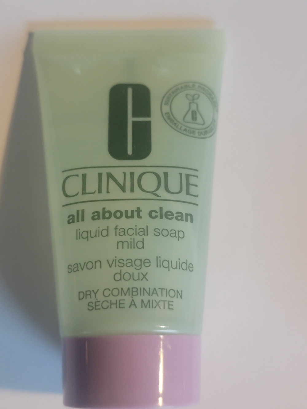 Clinique All About Clean Liquid Facial Soap - Mint Green with Lavender Cap - Picture 2 of 4